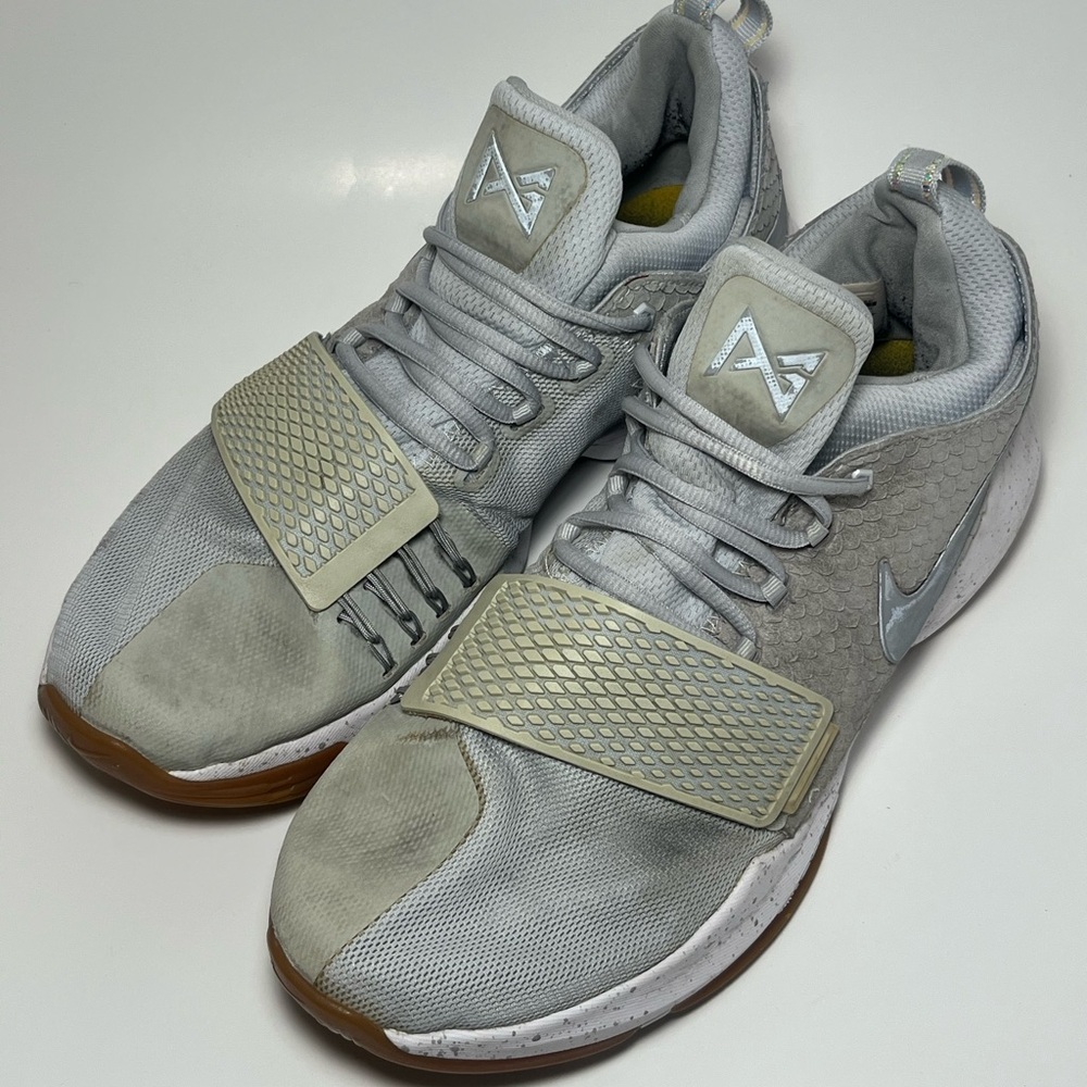 Size 12 Nike PG 1 Pure Platinum Paul George Sneakers Shoes